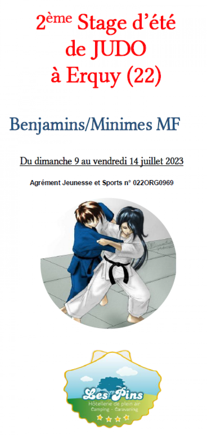 Image de l'actu 'Stage de judo à Erquy pour les Benjamins et Minimes'